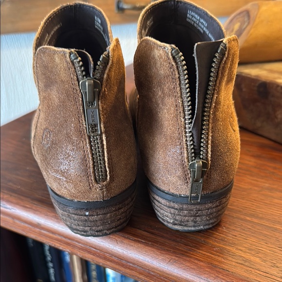 Born Women's Brown Suede Ankle Booties - Picture 3 of 4